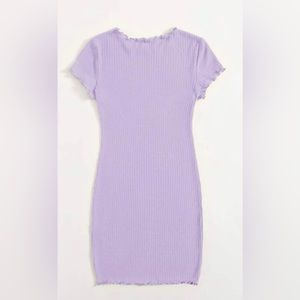 Lilac purple T-shirt dress.